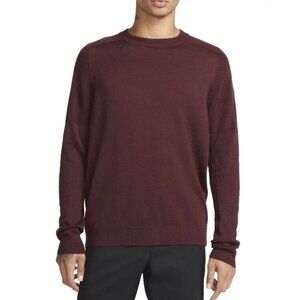 Nike TW Tiger Woods Men's Knit Golf Sweater Burgundy Crush